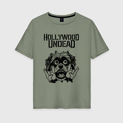 Женская футболка оверсайз Hollywood Undead - rock dog