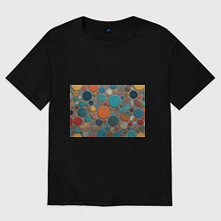 Женская футболка оверсайз Арт вариация терраццо