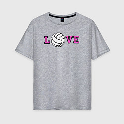 Женская футболка оверсайз Love volley