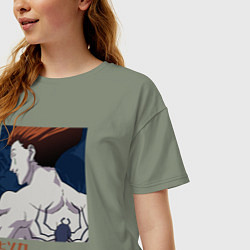 Футболка оверсайз женская Хисока Моро, цвет: авокадо — фото 2