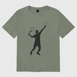 Женская футболка оверсайз Теннисная подача
