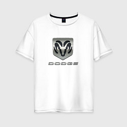 Женская футболка оверсайз Додж лого