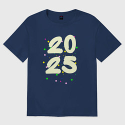 Женская футболка оверсайз 2025 с разноцветными крапинками