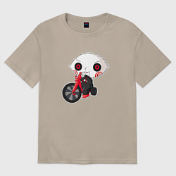 Футболка оверсайз женская Гриффины - Пила, цвет: миндальный