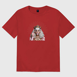 Женская футболка оверсайз Девушка в короне с жвачкой