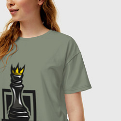 Футболка оверсайз женская Королевские стратегии, цвет: авокадо — фото 2