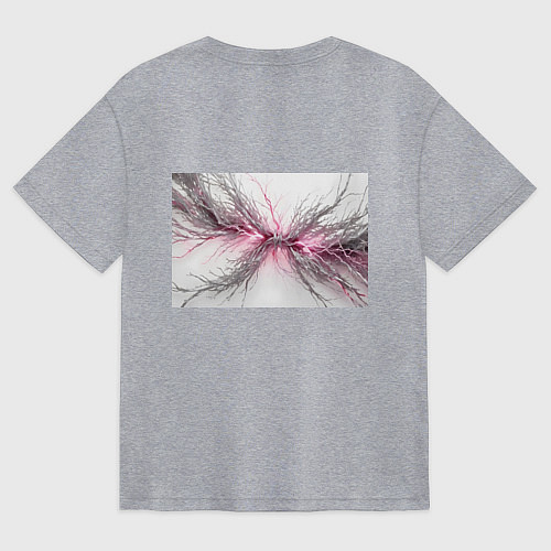 Женская футболка оверсайз Электрическое сплетение / Меланж – фото 2