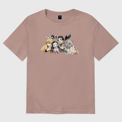 Женская футболка оверсайз Demon slayer player anime