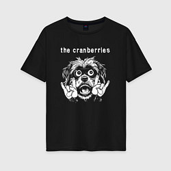 Женская футболка оверсайз The Cranberries rock dog