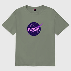 Женская футболка оверсайз NASA logo
