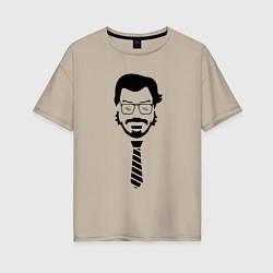 Женская футболка оверсайз Профессор - бумажный дом