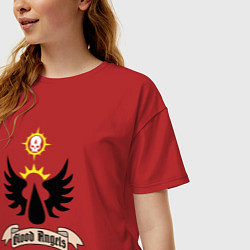 Футболка оверсайз женская Blood angels Warhammer 40k, цвет: красный — фото 2