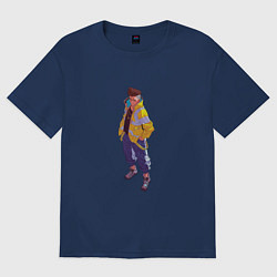 Футболка оверсайз женская Киберпанк Дэвид Мартинес, цвет: тёмно-синий