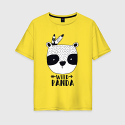 Женская футболка оверсайз Wild panda