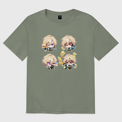 Женская футболка оверсайз Авантюрин стикеры