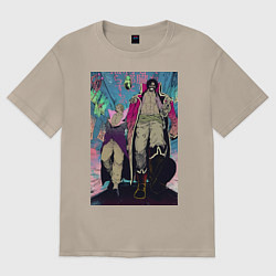 Футболка оверсайз женская Ван-Пис Роджер Гол Д, цвет: миндальный