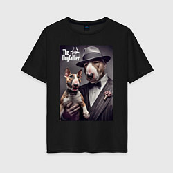 Женская футболка оверсайз Крёстный отец держит своего щенка - мем