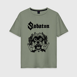 Женская футболка оверсайз Sabaton - rock dog