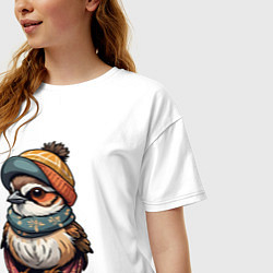 Футболка оверсайз женская Модный воробей, цвет: белый — фото 2