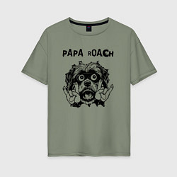 Женская футболка оверсайз Papa Roach - rock dog