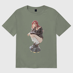 Женская футболка оверсайз Момо Аясэ НЛО