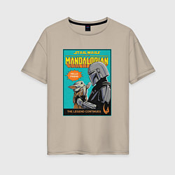 Женская футболка оверсайз Mandalorian - Din Djarin