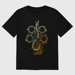 Женская футболка оверсайз Monster hunter wilds dragon logo