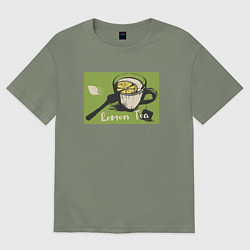 Женская футболка оверсайз Чашка лимонного чая