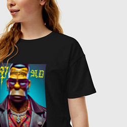 Футболка оверсайз женская Homer Simpson - punk is not dead, цвет: черный — фото 2