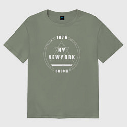 Футболка оверсайз женская Бронкс - Нью-Йорк, цвет: авокадо