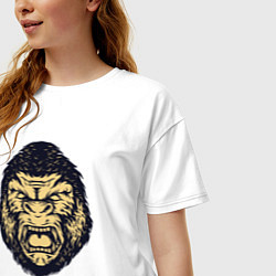 Футболка оверсайз женская Рёв гориллы, цвет: белый — фото 2