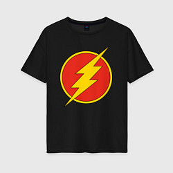 Женская футболка оверсайз Flash logo