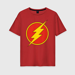 Женская футболка оверсайз Flash logo