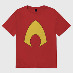 Женская футболка оверсайз Aquaman logo