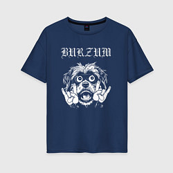 Женская футболка оверсайз Burzum rock dog