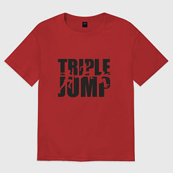 Женская футболка оверсайз Тройной прыжок