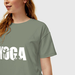 Футболка оверсайз женская Йога арт, цвет: авокадо — фото 2