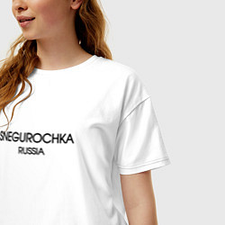 Футболка оверсайз женская Snegurochka, цвет: белый — фото 2