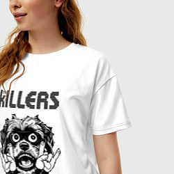 Футболка оверсайз женская The Killers - rock dog, цвет: белый — фото 2