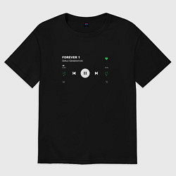 Футболка оверсайз женская Girls Generation Forever 1, цвет: черный