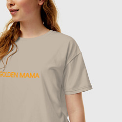 Футболка оверсайз женская Golden мама, цвет: миндальный — фото 2