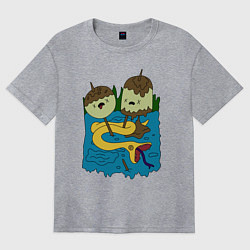 Футболка оверсайз женская Футболка Принцессы Жвачка, цвет: меланж