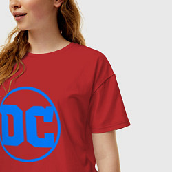 Футболка оверсайз женская DC comics logo, цвет: красный — фото 2