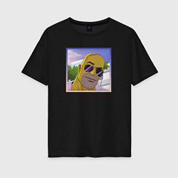 Футболка оверсайз женская Гомер Симпсон Vice City, цвет: черный