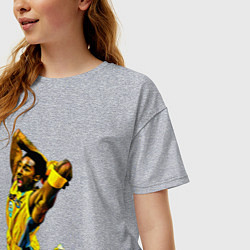 Футболка оверсайз женская Kobe Bryant dunk, цвет: меланж — фото 2