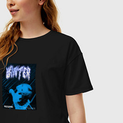 Футболка оверсайз женская Winter айдол, цвет: черный — фото 2