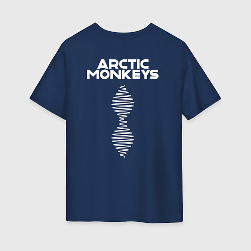 Женская футболка оверсайз Arctic Monkeys логотип / Тёмно-синий – фото 2