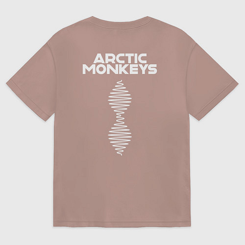 Женская футболка оверсайз Arctic Monkeys логотип / Пыльно-розовый – фото 2