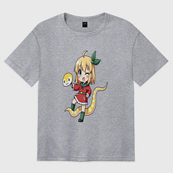 Женская футболка оверсайз Аниме змейка