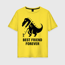 Женская футболка оверсайз Godzilla best friend